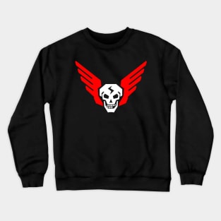 Street Fighter the Movie Shadaloo logo Red and White Crewneck Sweatshirt